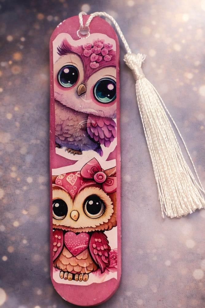 Marque-page artisanal – Collection Chouettes