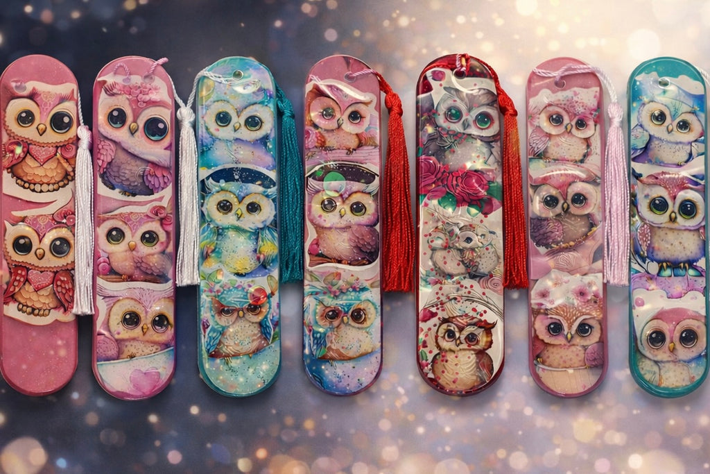 Marque-page artisanal – Collection Chouettes