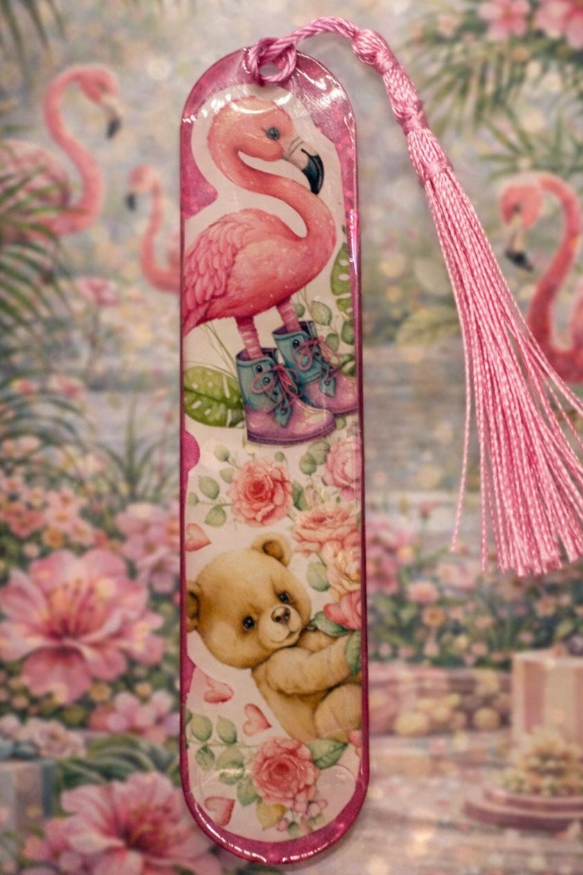 Marque-page – Flamant rose