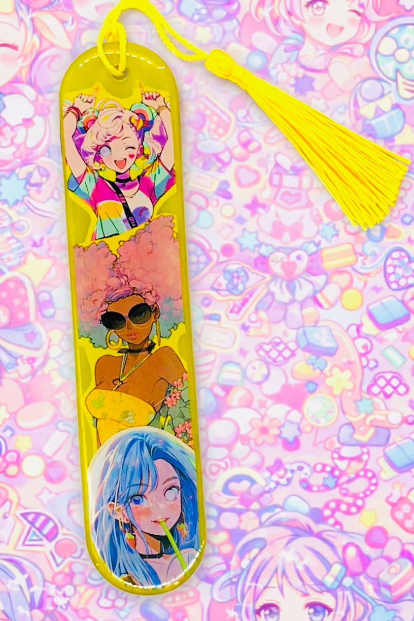 Marque-page manga jaune - Univers Jaune pop