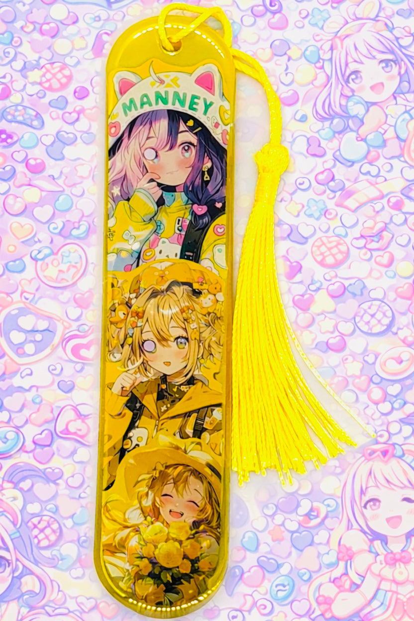 Marque-page manga jaune - Univers Jaune pop