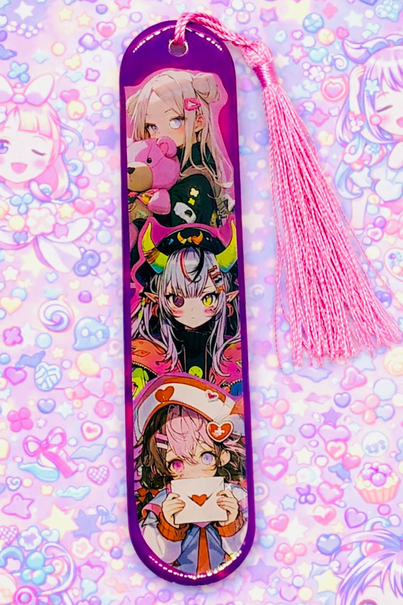 Marque-page Manga rose – Univers Pop Girls