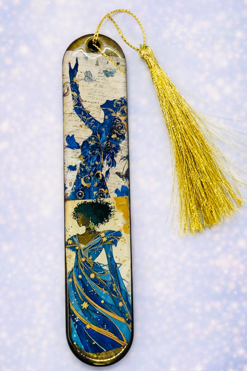 Marque-page illustré Zodiaque – Univers astrologie avec pompon