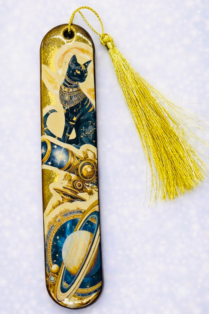 Marque-page illustré Zodiaque – Univers astrologie avec pompon