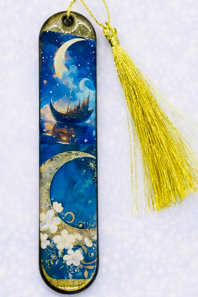 Marque-page illustré Zodiaque – Univers astrologie avec pompon